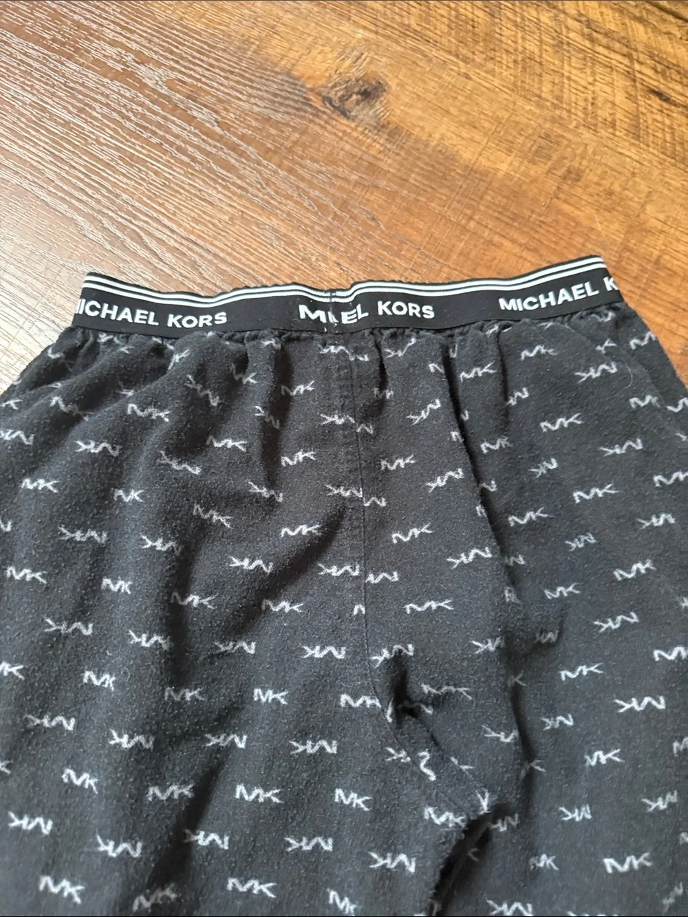 Michael Kors Black MK Logo Pajama Pants Size Small 100% Cotton Sleepwear